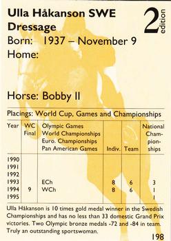1995 Collect-A-Card Equestrian #198 Ulla Hakonson / Bobby II Back